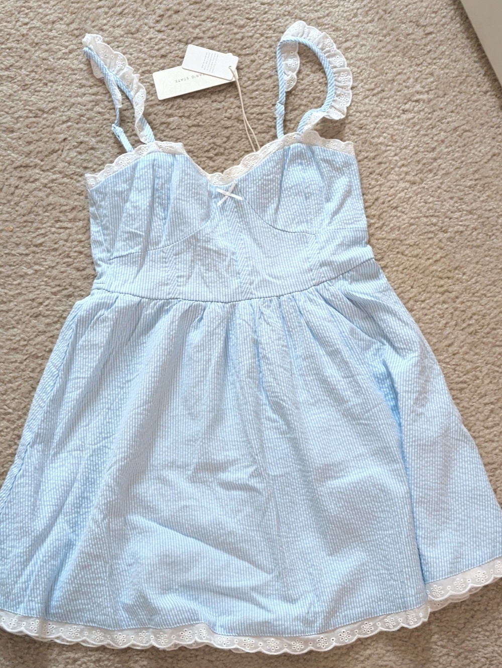NWT Altered State Small Dress Blue Seessucker